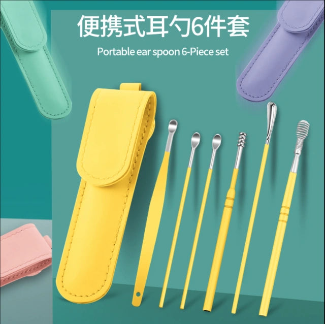 6件耳勺套裝 Earpick Ear Sticks Earwax Remover Curette 6pcs