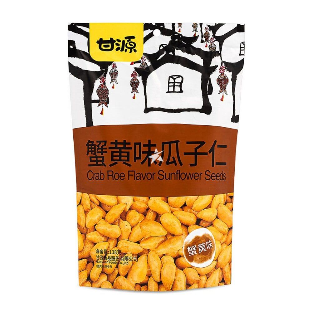 甘源蟹黄味瓜子仁Ganyuan Crab Roe Flavour Sunflower Seeds 138g