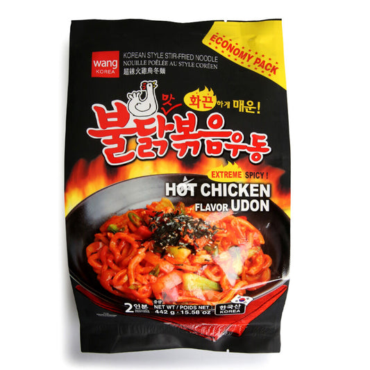 韓國辣雞味烏龍麵 WANG Korean Style Stir fried Noodle - Hot Chicken Flavour Udon (2 Servings) 442g