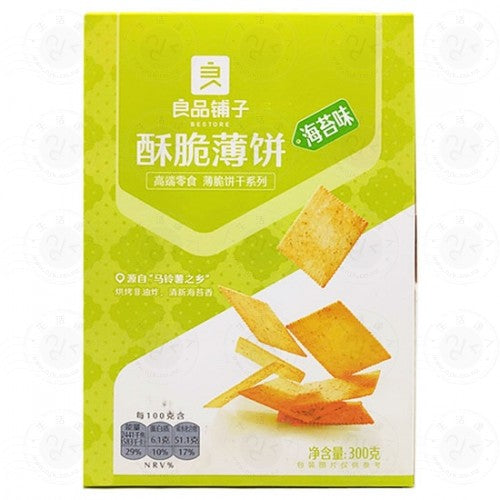 良品铺子 酥脆薄饼 海苔味 BESTORE Crispy Cracker Seaweed Flavour 300g