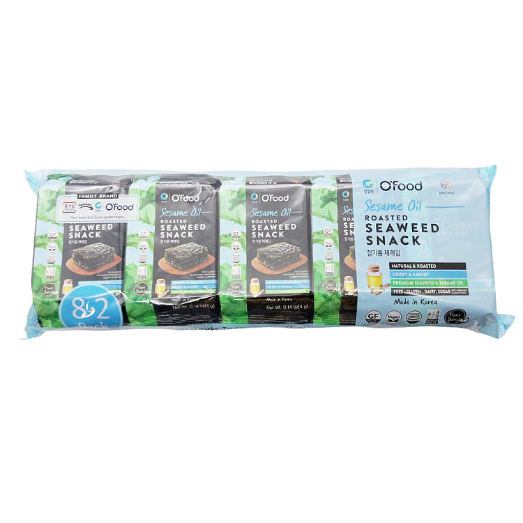 芝麻油海苔片 O'food Sesame oil seaweed (10x4g) 40g