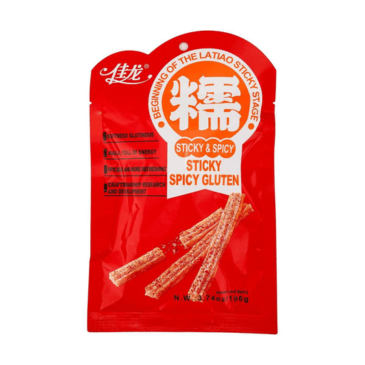 佳龙 糯辣条 甜辣味 JIALONG La Tiao Sticky and Spicy Gulten Sweet and Spicy Flavour 106g