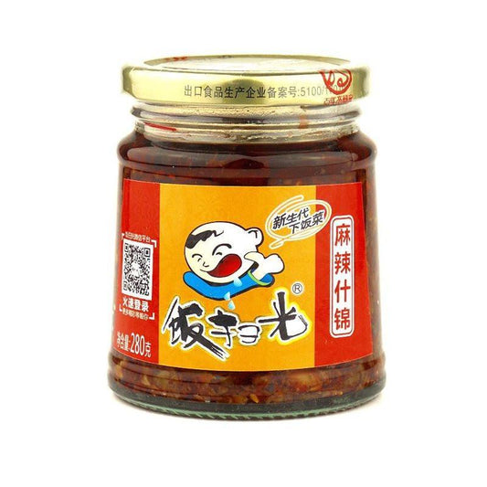 饭扫光 麻辣什锦 Fan Sao Guang Chilli Sauce With Cowpea 280g