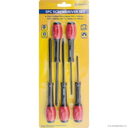 螺絲刀5件裝 MARKSMAN 54084c Pack Of 5 Screwdrivers