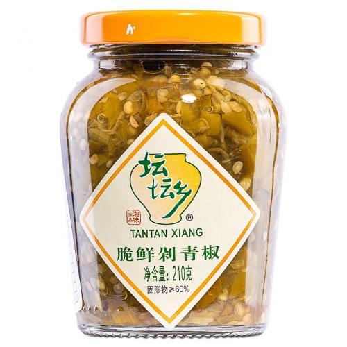 坛坛乡 脆鲜剁青椒 TANTAN XIANG Chopped Crisp Green Chilli with Sweetener 210g