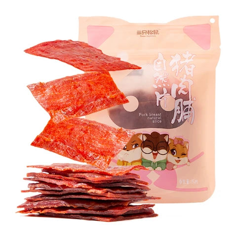 三只松鼠 原味猪肉脯 Three Squirrels Sichuan Original Pork Jerky 60g