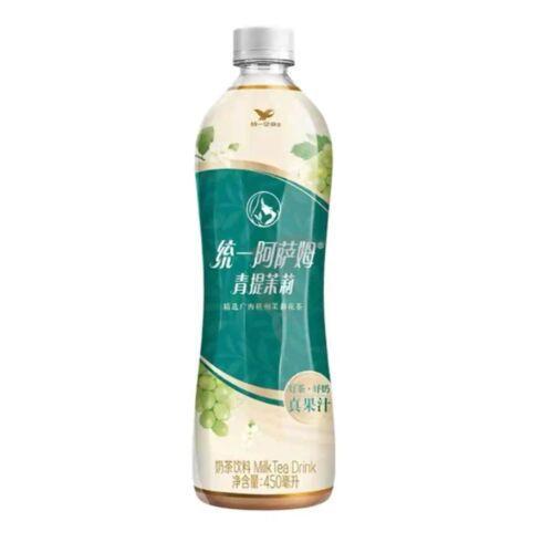 统一阿萨姆奶茶 青提茉莉味 ASM Green Grape Jasmine Flavor 450ML