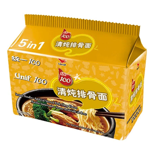 统一 清炖排骨面 5包 UNIF Bowl Instant Noodle Stewed Pork Chop 5x105g 525g