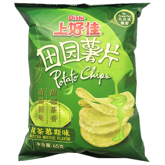 上好佳 薯片抹茶慕斯 OISHI Potato Chips Matcha Mousse 65g