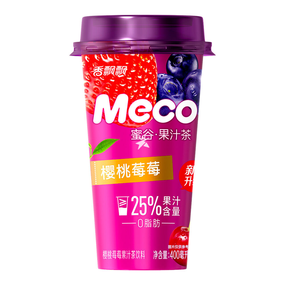 香飘飘 蜜谷果汁茶 樱桃莓莓 Xiang Piao Piao Meco Cherry Berry 400ML