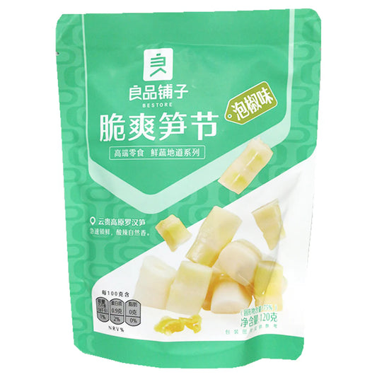 良品铺子 脆爽笋节泡椒味 BESTORE Bamboo Shoot Preserved Chilli Flavour 120g