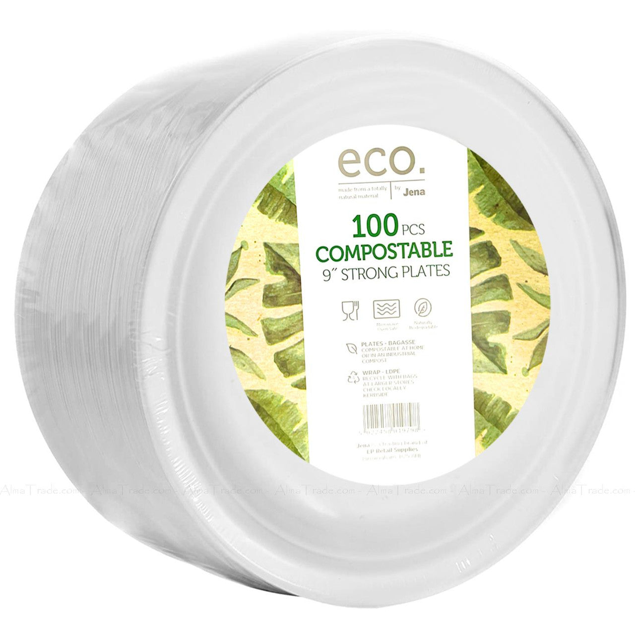 可分解紙碗 ECO Compostable Strong Microwaveable Party Food 18cm Bowls Pack of 100pcs