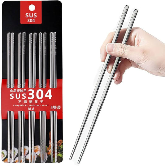 不锈钢筷 Stainless Steel Chopsticks 5 Pair