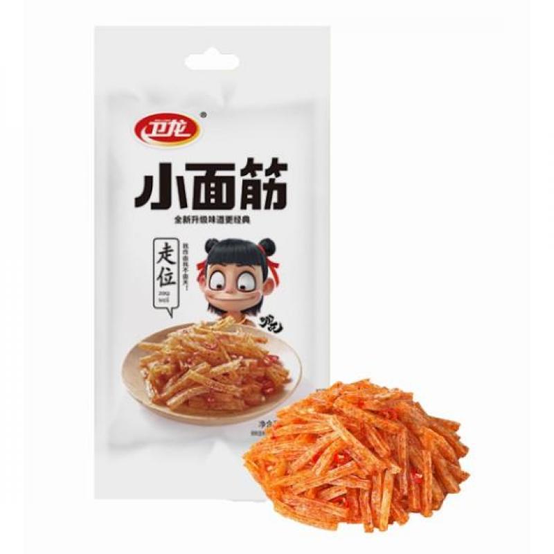 卫龙 小面筋 香辣味 WL Mini La Tiao Gluten Strips Hot Flavour 60g