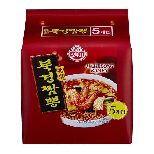 不倒翁 北京海鮮湯麵 OTTOGI Bejing Spicy Seafood Noodle 5x120g 600g