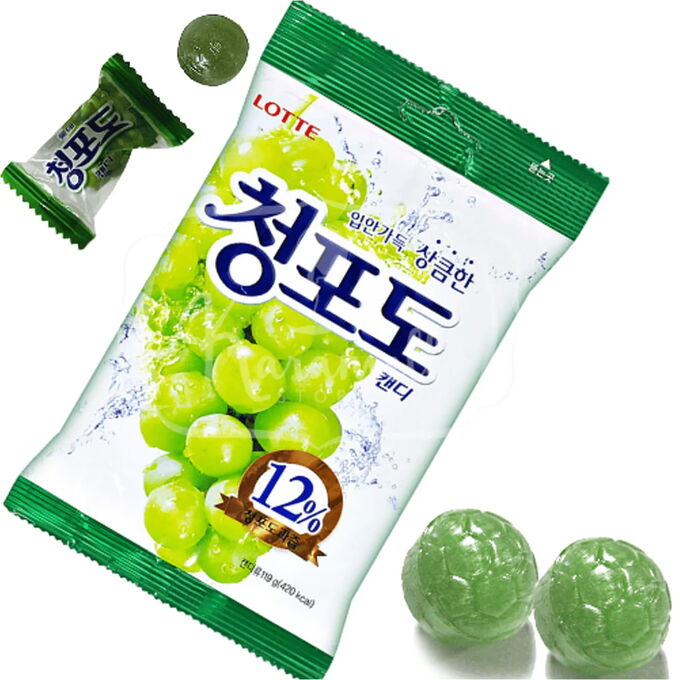 樂天 青葡萄硬糖 LOTTE Grape Candy 153g