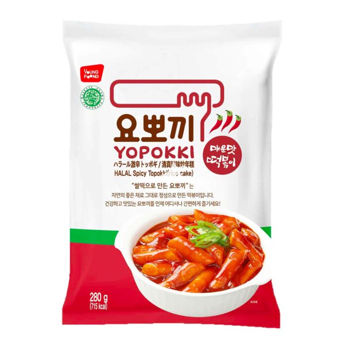 清真辣味炒年糕 YOPOKKI Halal Rice Cake 280g