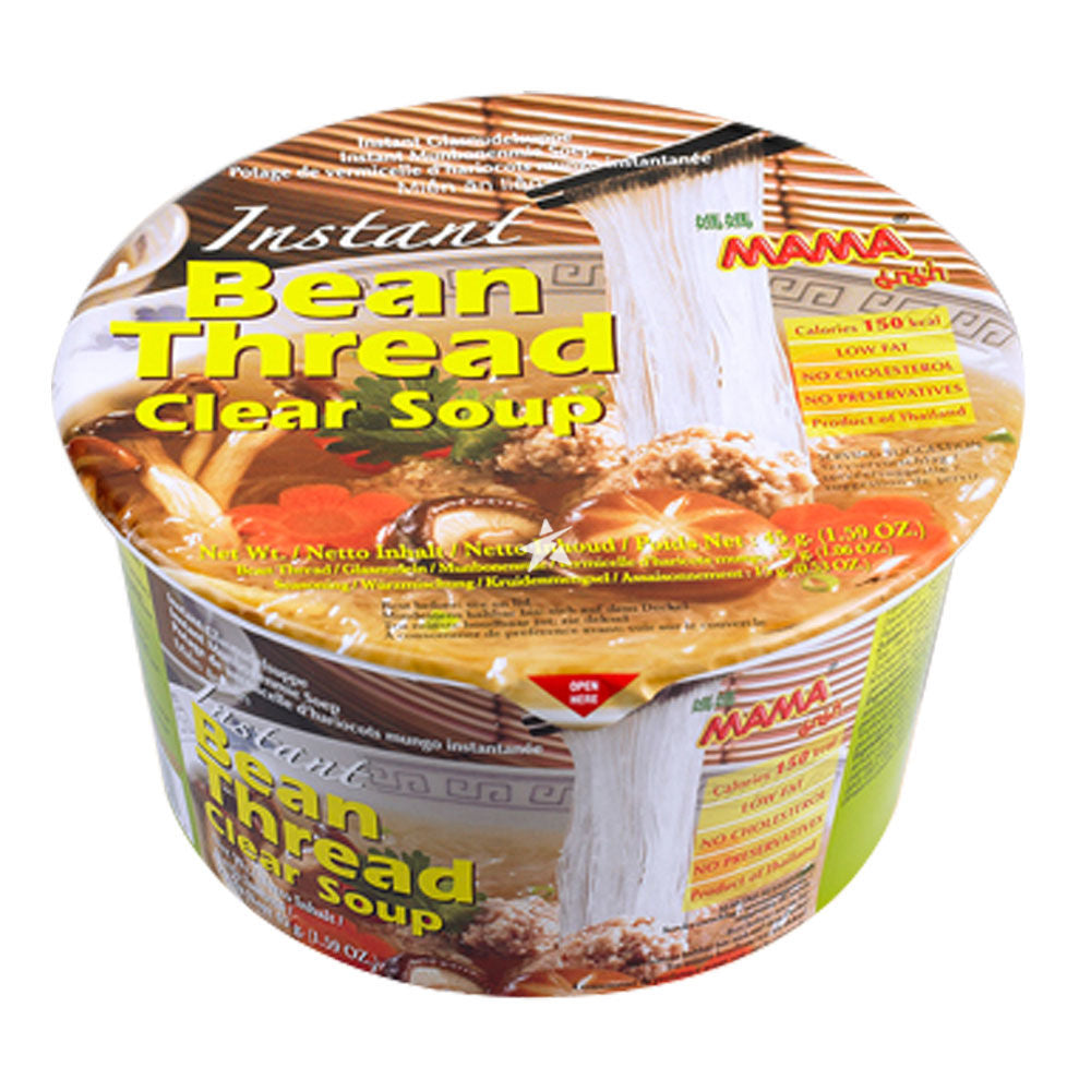 媽媽牌 米粉 清湯口味 MAMA Instant Bowl Rice Noodles Bean Thread Clear Soup Flavour 45g