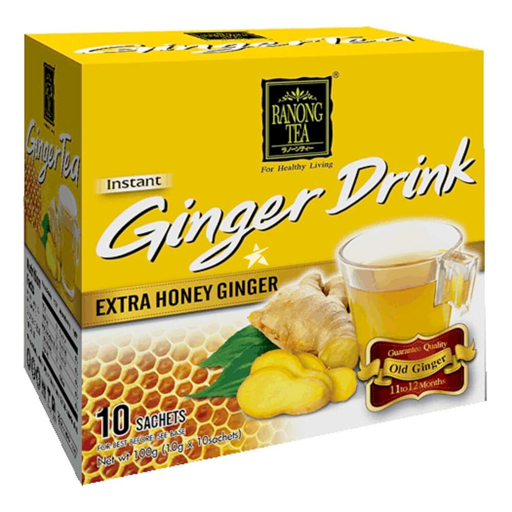 速溶蜂蜜薑茶 RANONG TEA Ginger Drink with Extra Honey Ginger 10x10g 100g