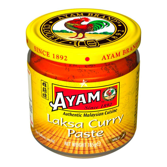 雄鸡标牌 叻沙咖喱酱 (微辣) AYAM Laksa Curry Paste (Mild) 185g