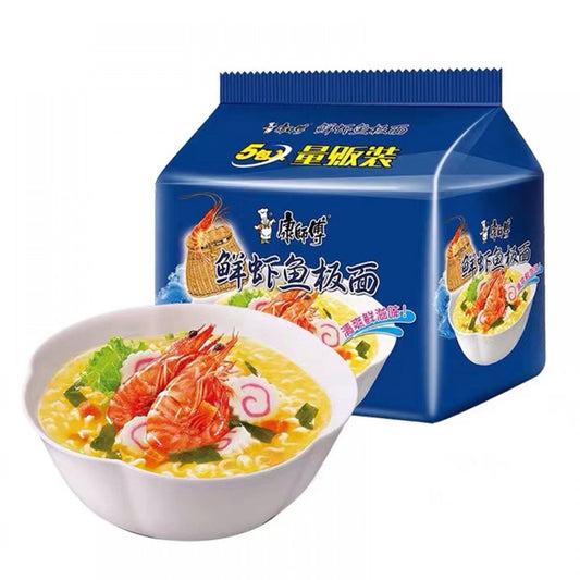 康师傅经典5入 鲜虾鱼板 KSF Instant Noodles Artificial Fish Flavour 5 in 1