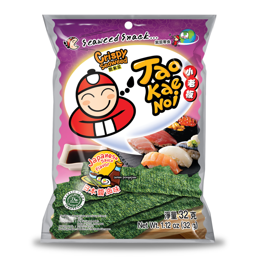 小老闆 海苔 日本酱油味 TAO KAE NOI Crispy Seaweed Japanese Soy Sauce Flavour 32g