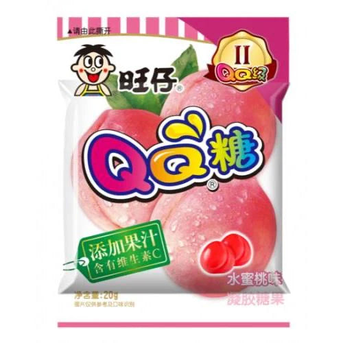 旺仔 QQ糖 水蜜桃味 WANT WANT QQ Gummy Candy Peach Flavour 70g