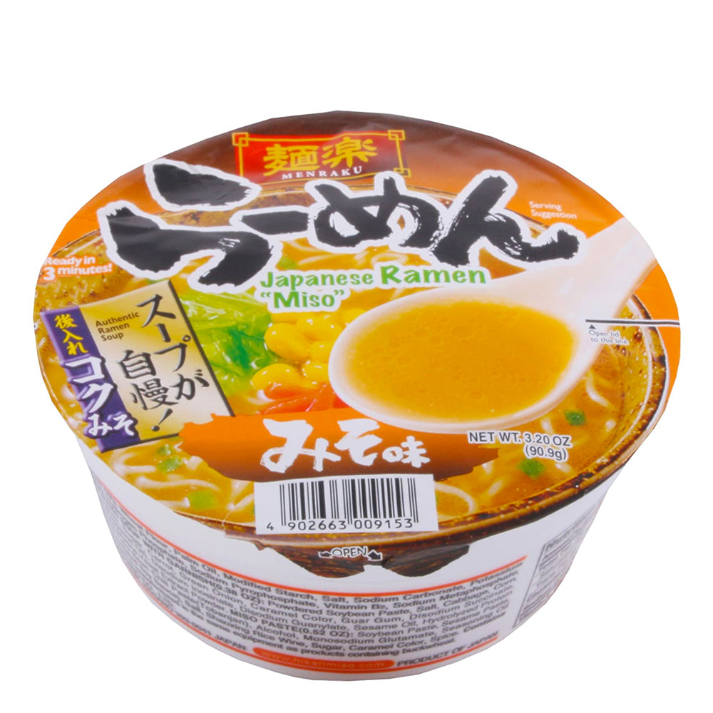 麵樂 日式拉麵 味噌味碗麵 MENRAKU Cup Ramen Miso Flavour 90.9g