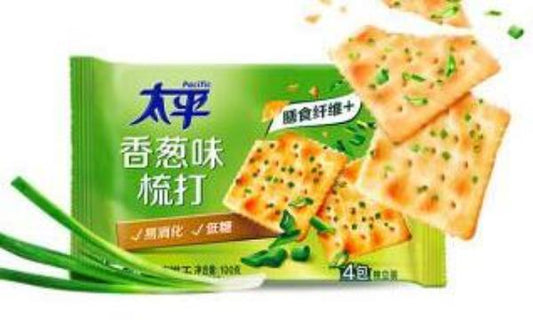 太平 梳打餅 香蔥口味 Pacific Soda Crackers Shallot Flavour 100g