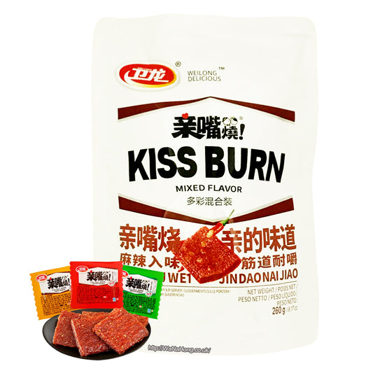 卫龙 亲嘴烧 多彩混合 WeiLong Kiss Burn (Gluten Snacks) Mixed 260g