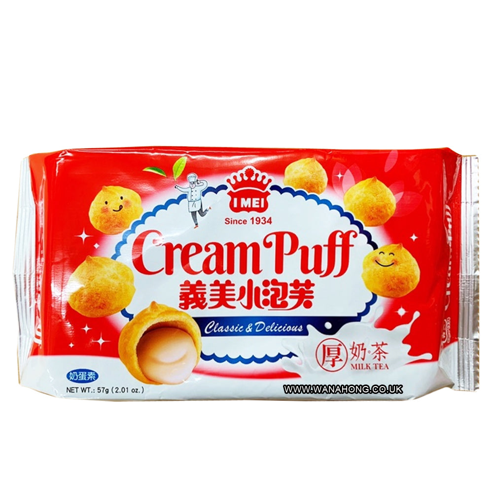 義美 厚奶茶風味小泡芙 IMEI Cream Puff Milk Tea 57g