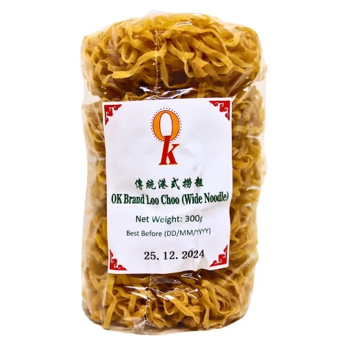 傳統香港撈粗 OK Brand Loo Choo (Broad Noodle) 300g