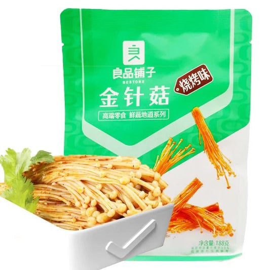 良品铺子 金针菇 烧烤味 BESTORE Enoki Mushroom BBQ Flavour 188g