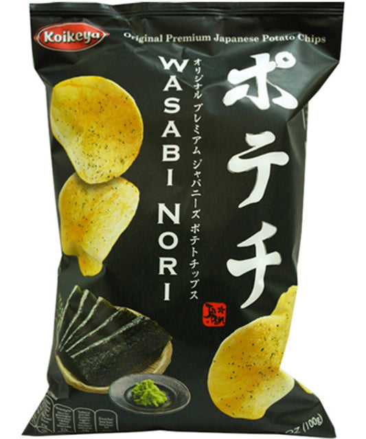 湖池屋 高級日本洋芋片 芥末海苔味 Koikeya Potato Crisps Wasabi Nori Flavour 100g