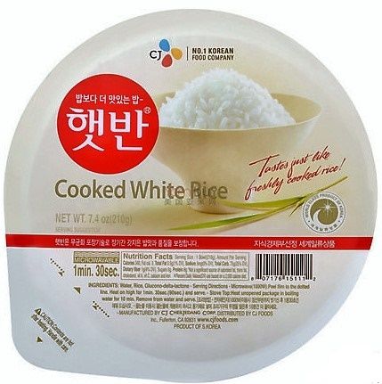 韓國 微波白米飯 單包 Microwavable Cooked White Rice Single pack 210g