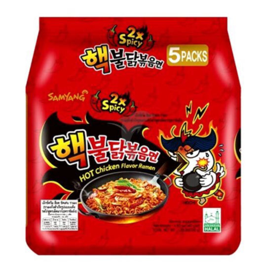 三養 兩倍辣雞麵 5包 SAMYANG Hot Chicken Flavour Ramen 2x Spicy 5pack 700g