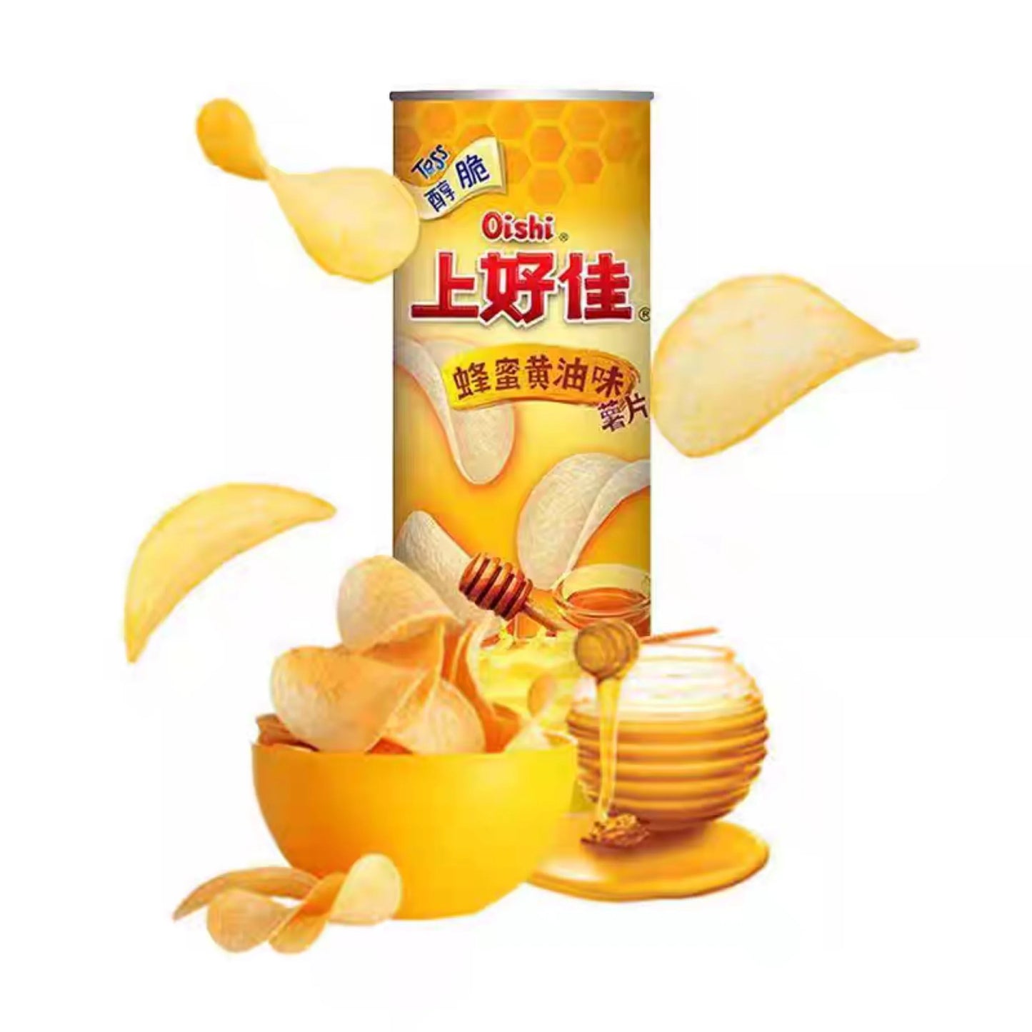 上好佳薯片 蜂蜜黄油味(紙罐) Oishi Potato Chips Honey and Butter Flavour (in Canned) 85g